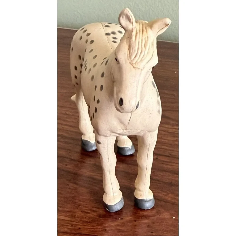 1988 Funrise Irish‎ Horse Vinyl Toy Horse Figure Vintage White Grey Spots